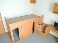 収納付ベッドタイプのお部屋
