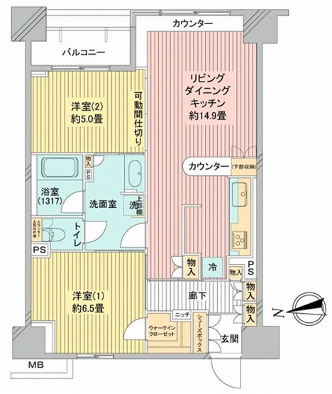 【間取り】 | 東新宿レジデンシャルタワー | サービスルームは約8.2帖とゆとりのある広さ、居室としても利用可能です！