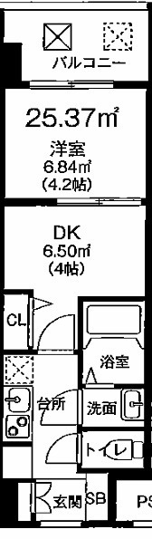 ビガーポリス346京橋Ⅱの間取り