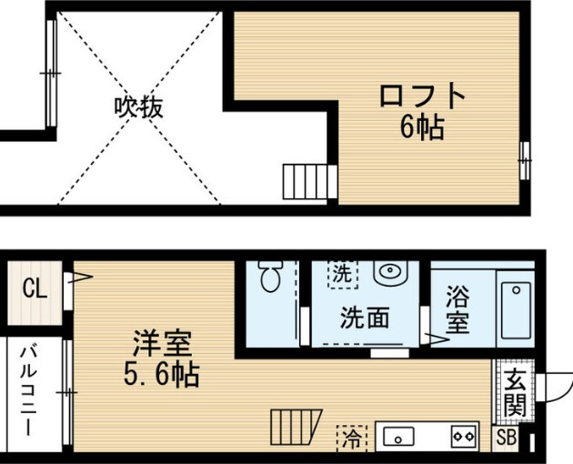 八千代市八千代台西９丁目のアパートの間取り