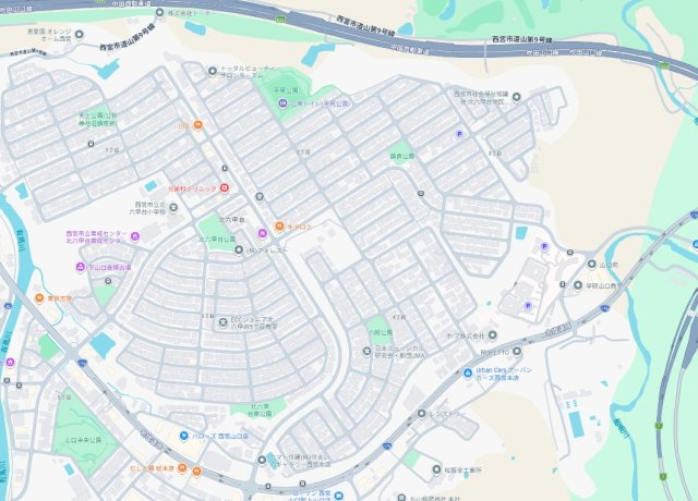 ■西宮市北六甲台　新築一戸建ての地図