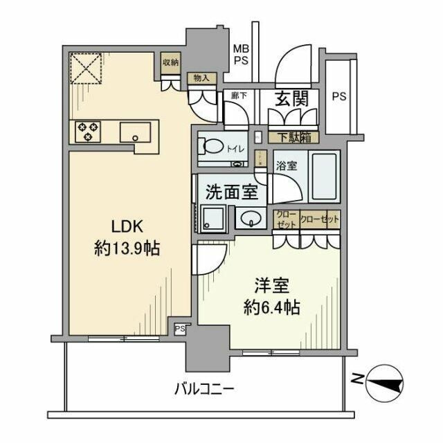 プラウドタワー川口クロスの間取り