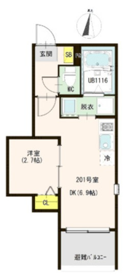 ハーモニーテラス上篠崎Ⅲの間取り