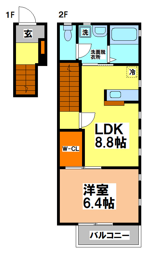 小金井市中町３丁目のアパートの間取り
