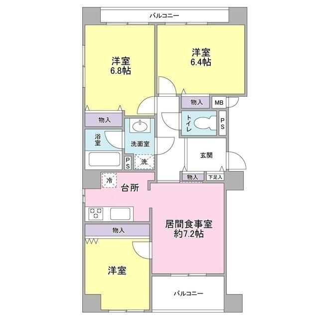 カーサフォルトオアサの間取り|間取りです。