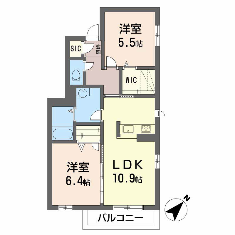 シャーメゾンKOKOMOの間取り
