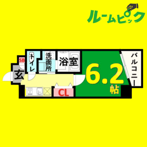サンフィールド　名古屋市賃貸　仲介手数料無料の間取り