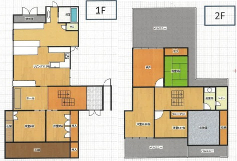６６７８３　岐阜市此花町中古戸建ての間取り