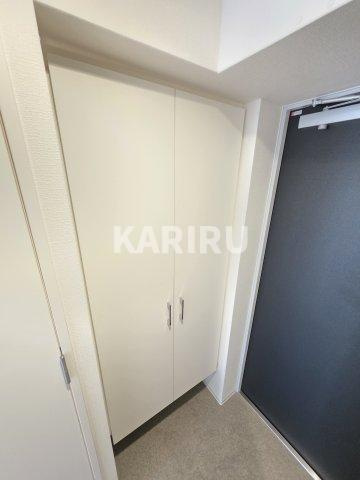 セレニテ蒲生四丁目駅前アリエの玄関|階数・部屋によってカラーパターン違い（カームブルー・ヘリンボーン・マーブルグレー）