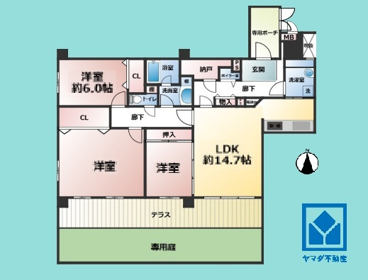 コープ野村香櫨園の間取り