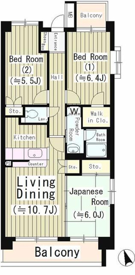 【間取り】 | ファインクレスト若葉台