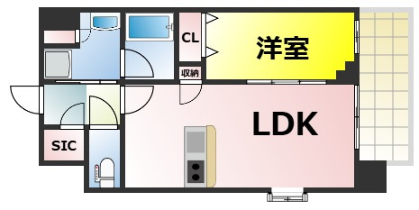 【間取り】 | スプランディッド難波キャトル 仲介手数料無料