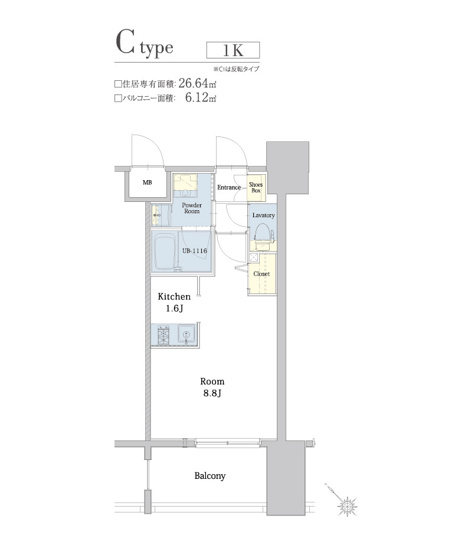 【間取り】 | 新品家具付きマンション博多駅南16(KaGood福岡) | ※間取りと異なる場合は現状を優先します。