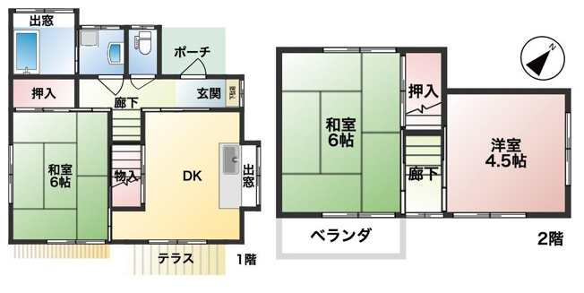 【間取り】 | 毛呂山町岩井東1丁目　中古戸建