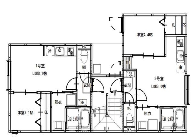 ハーモニーテラス東小岩Ⅵの間取り