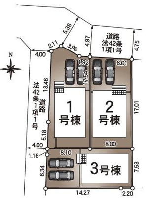 【区画図】 | 新築住宅　高知市愛宕町３丁目② | ２号棟