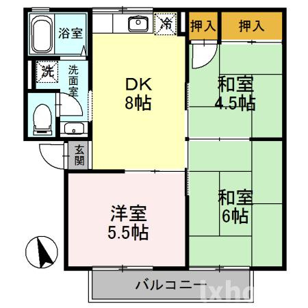 サンファミール　Ｂの間取り