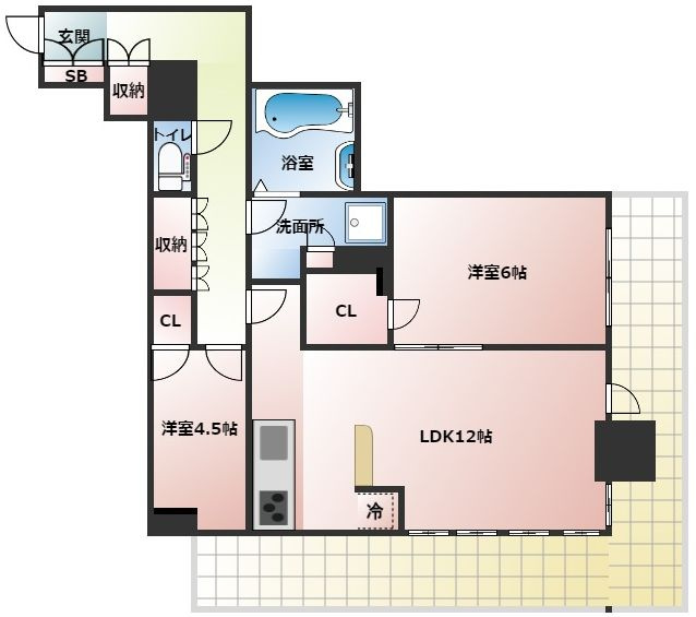 ローレルタワー堺筋本町の間取り