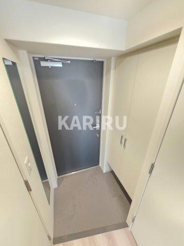 セレニテ蒲生四丁目駅前アリエの玄関|階数・部屋によってカラーパターン違い（カームブルー・ヘリンボーン・マーブルグレー）