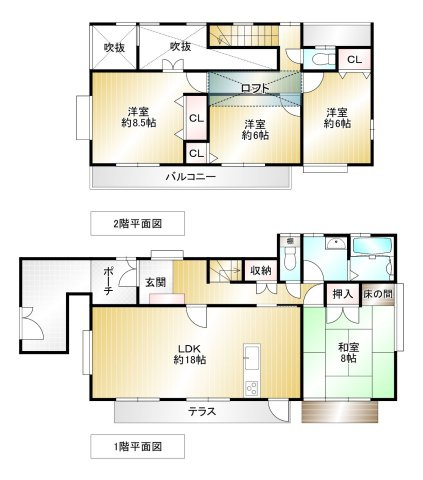 小郡市希みが丘6丁目　中古戸建の間取り