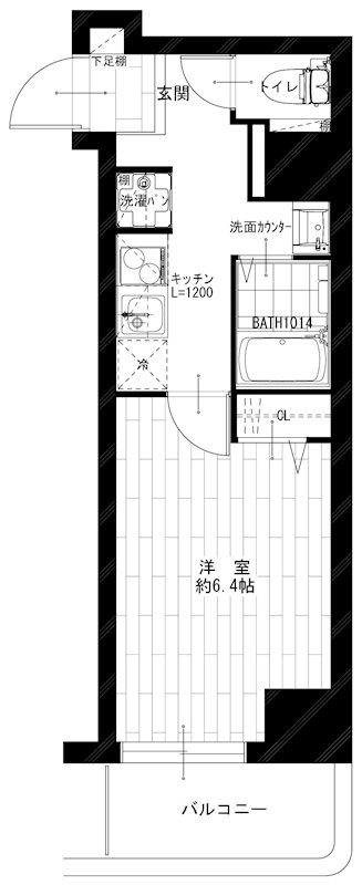 横浜平沼ダイカンプラザⅢの間取り