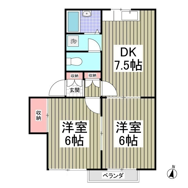 グリーンハイツ田中Ⅱの間取り
