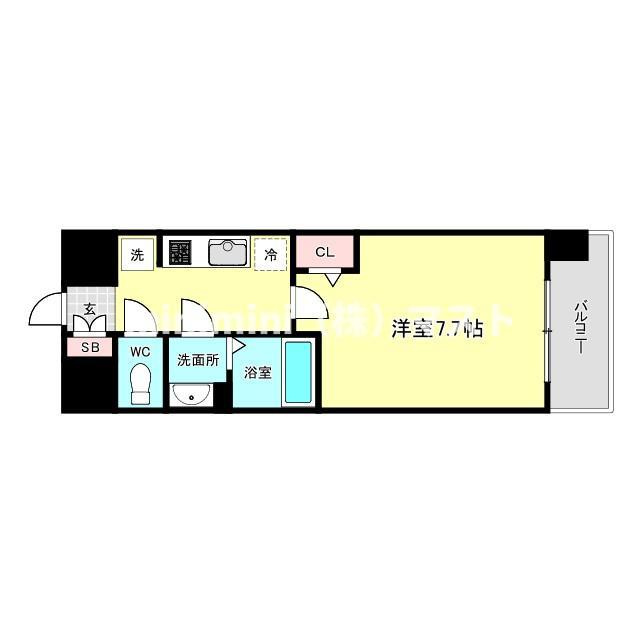 プレサンス芦原橋ヴィブラスの間取り