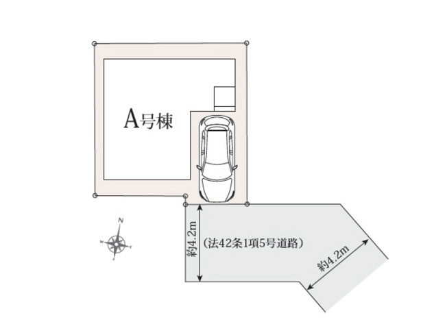 【区画図】 | 練馬区春日町4丁目　新築一戸建住宅　全1棟　（成増店） | 都営大江戸線「練馬春日町」駅徒歩約9分の近さ
※図面を基に作成しています。現況と異なる場合は現況を優先いたします。