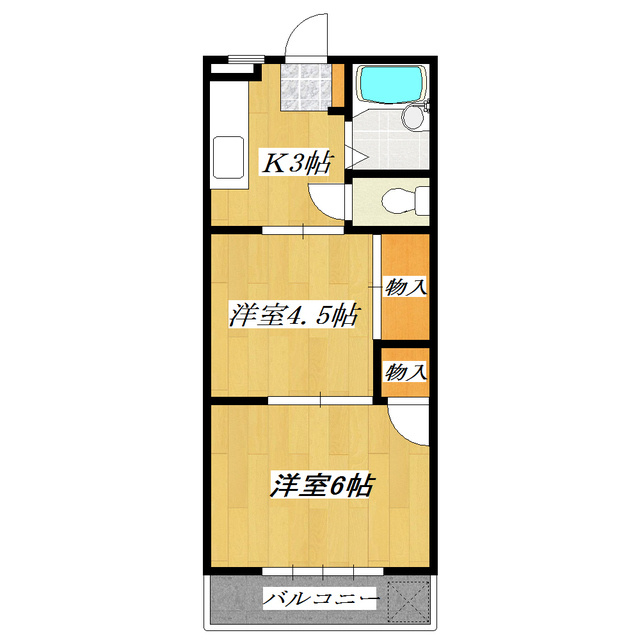 メゾン市川の間取り|オールフローリングです！