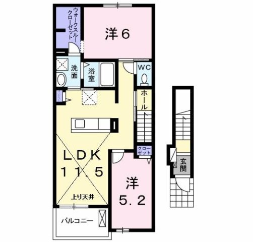 【間取り】 | ヴィラ　グランデ　Ｂ