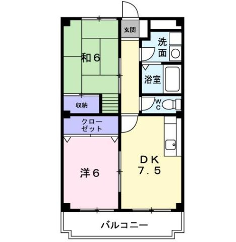 グリーンパレス柏野の間取り
