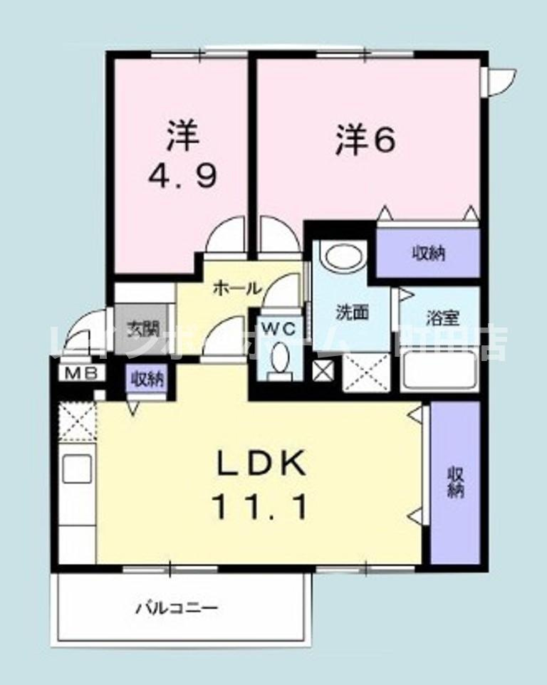 サバービア※初期費用分割後払いサービス利用可能物件の間取り