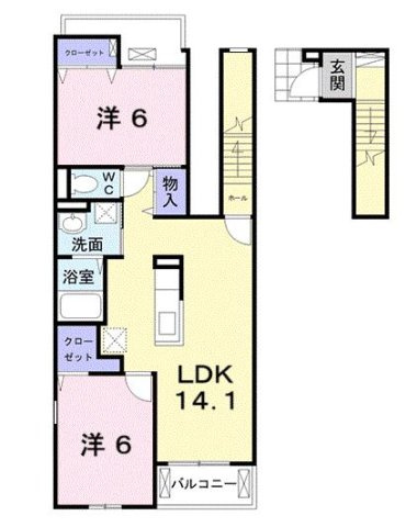 アイフラット日新Ⅱの間取り