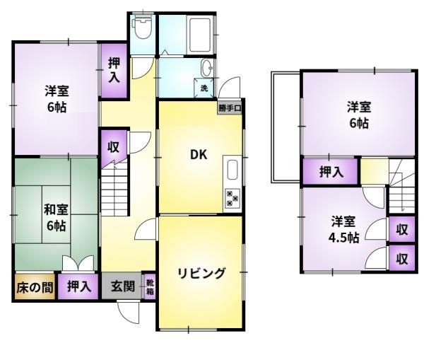 権藤貸家の間取り|使い勝手の良い間取りです♪