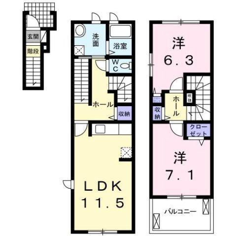 エクセレント　ヴィレッジの間取り
