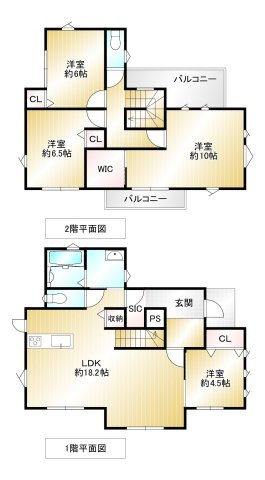 小郡市三沢　中古戸建の間取り