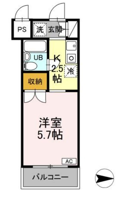 川崎市多摩区西生田４丁目の賃貸マンションの間取り