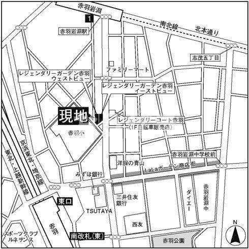 レジェンダリーガーデン赤羽　ウェストビューの地図