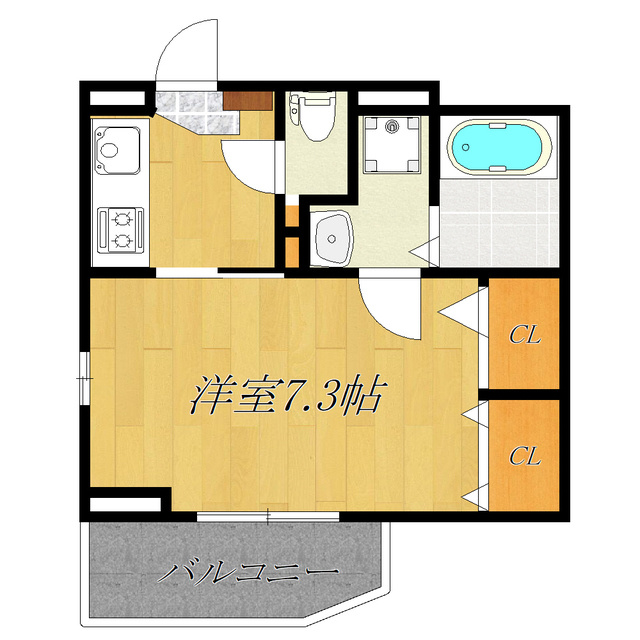 メゾンドレスポワールの間取り|角部屋です