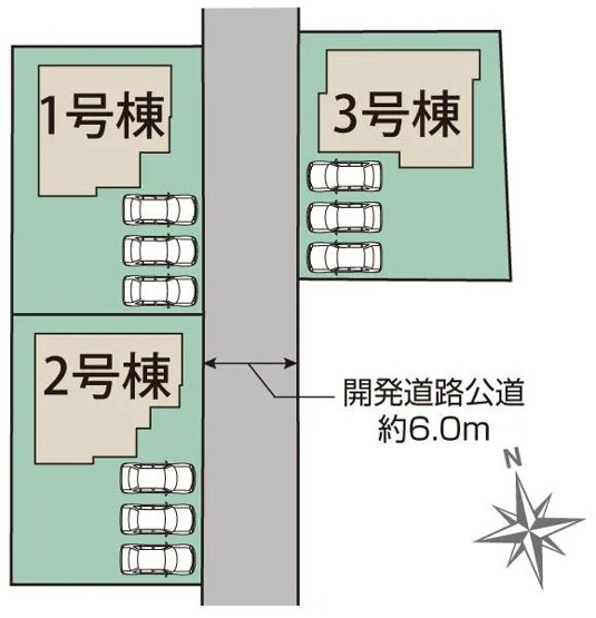 【間取り】 | ブルーミングガーデン甲府市里吉4丁目　3号棟 | 区画図