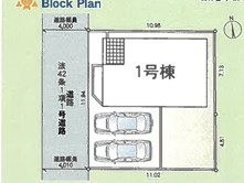 平塚市四之宮６丁目　新築戸建の区画図