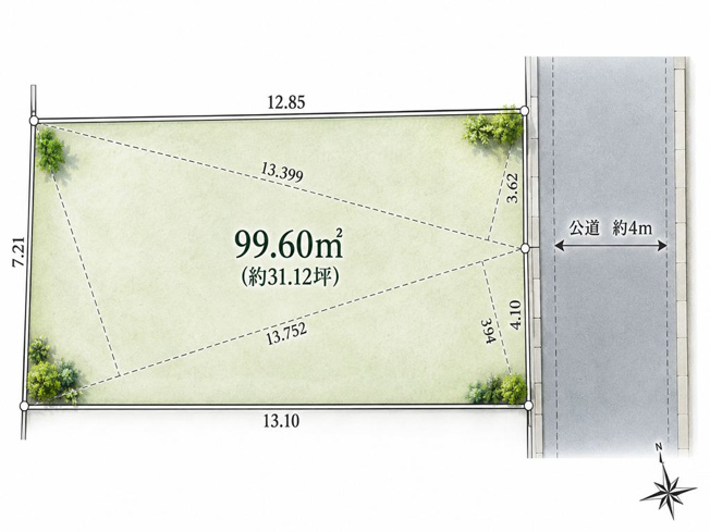 【区画図】 | 三鷹市新川6丁目　売地　全1l区画