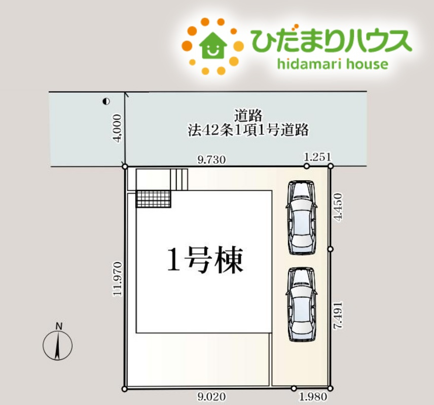 鴻巣市堤町　第2　新築一戸建て　クレイドルガーデン　01の区画図