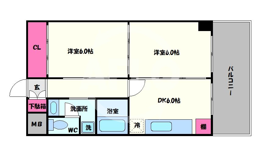 上三青山ハイツ　真田山小学校区の間取り|上三青山ハイツ　間取り