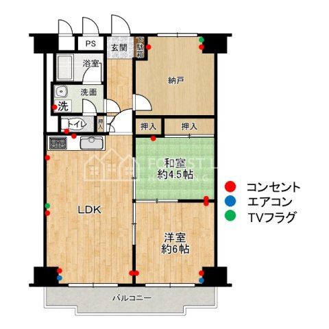 ライオンズマンション長吉の間取り