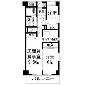【間取り】 | フレール綾瀬２ | 間取りです。