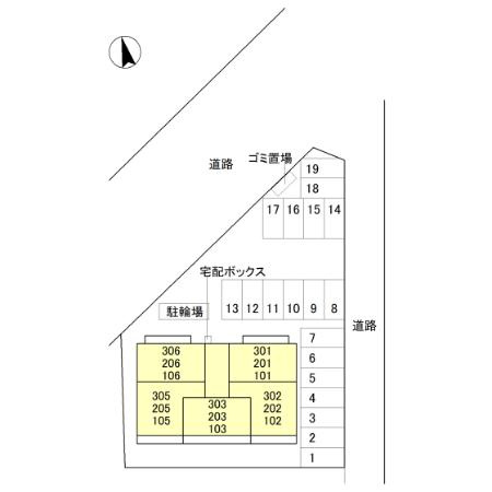 CubePlageの区画図
