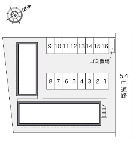 レオパレスエミネンスの区画図