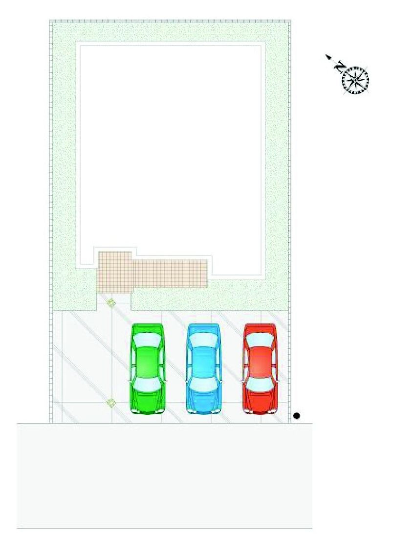 前橋市富士見町原之郷　3号棟　新築住宅（平屋）の区画図|駐車場4台ご用意しています！来客時も重宝します♪
並列駐車なので、車の出し入れもしやすいですよ！