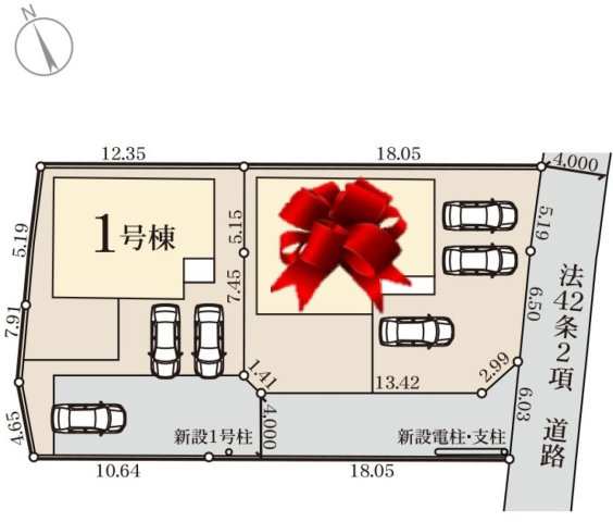 【LiveleGarden】栃木都賀町平川第３ 全2棟の区画図|既に最終1邸です！